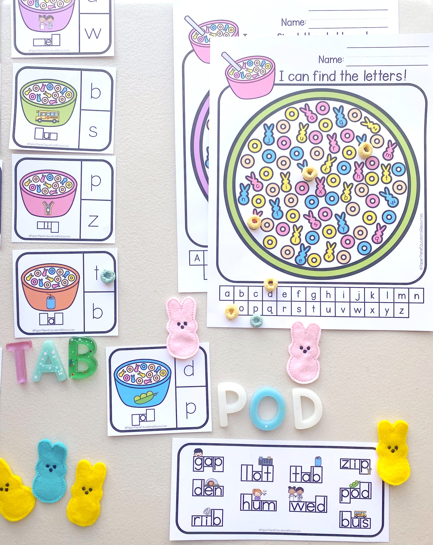 Marshmallow Bunnies Phonics and STEM Bundle