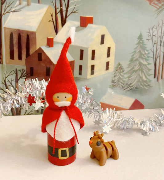 Story Sidekick: Santa and a Baby Red Nosed Reindeer