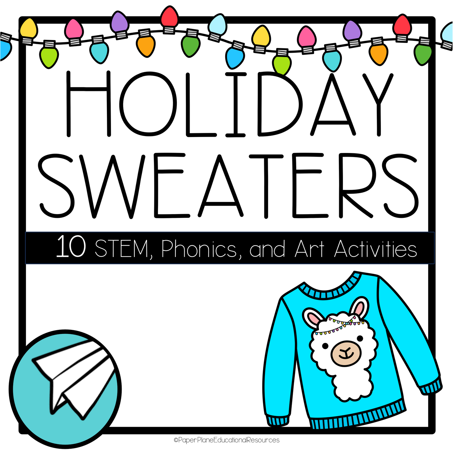 Holiday Sweaters Phonics and STEM Bundle