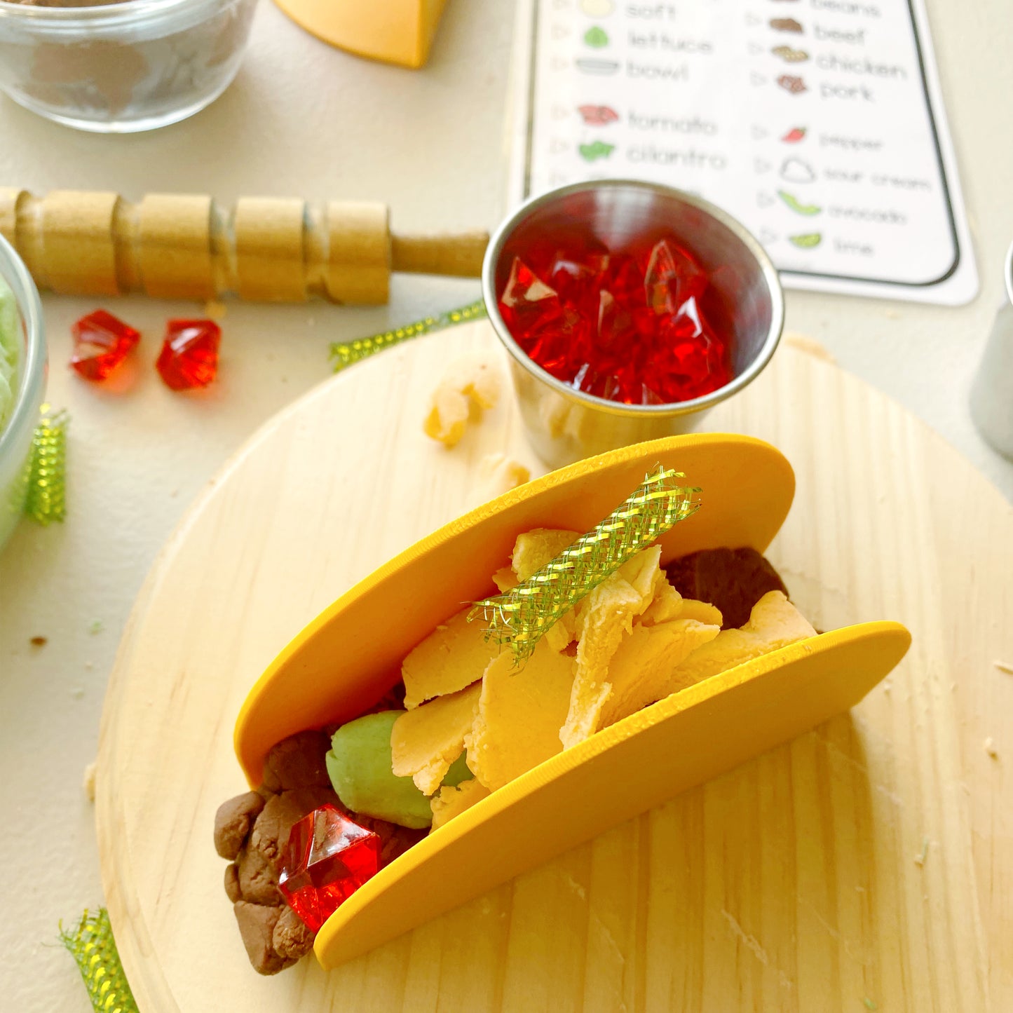 Crunchy Taco Play Dough Kit