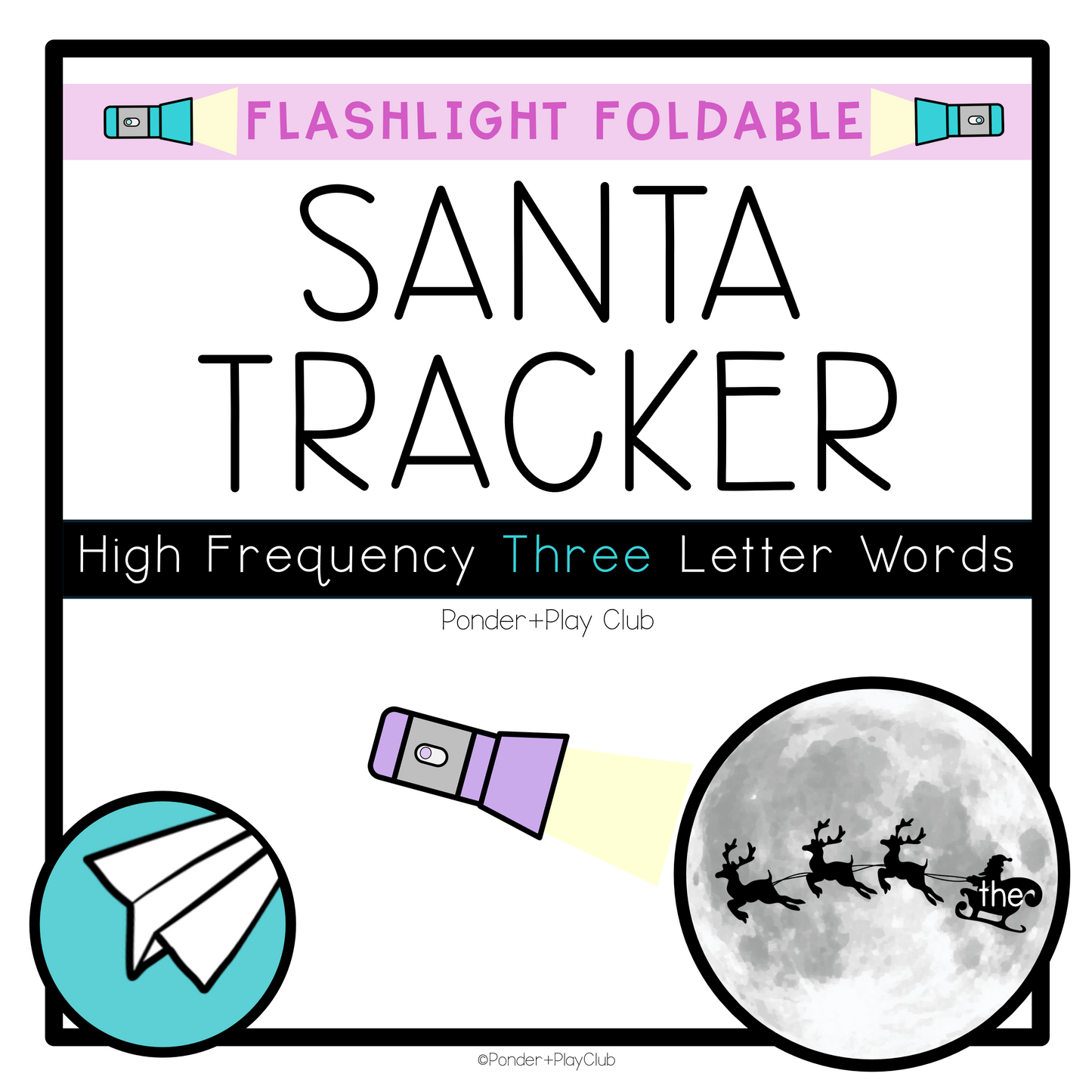 Santa Tracker: Two Letter High Frequency Word Cards