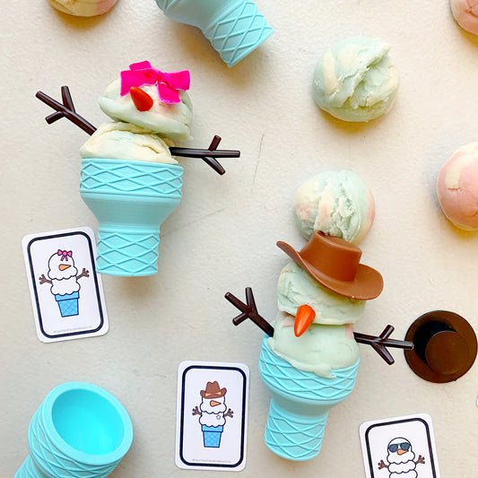 Build a Snowfriend play dough ice cream kit