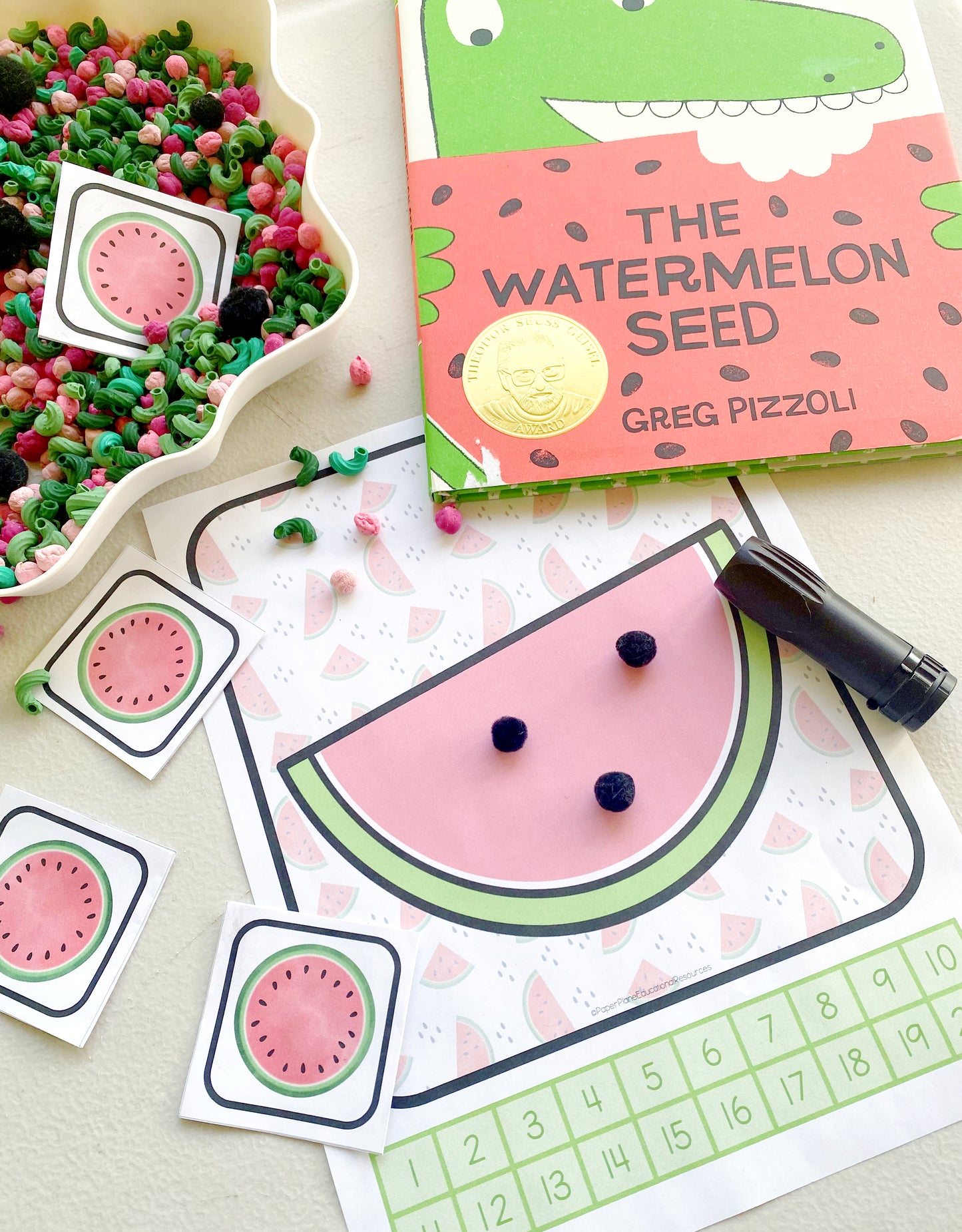 Flashlight Foldable: Watermelon Seed Counting