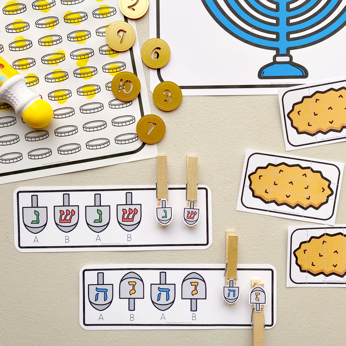 Hanukkah Phonics and STEM Bundle