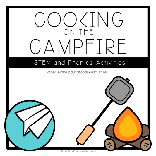 Cooking on the Campfire Printable STEM and Letter Matching Bundle