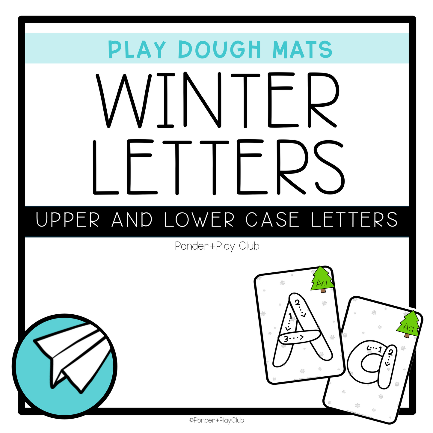 Winter Themed: Letter Formation Play Dough Mats