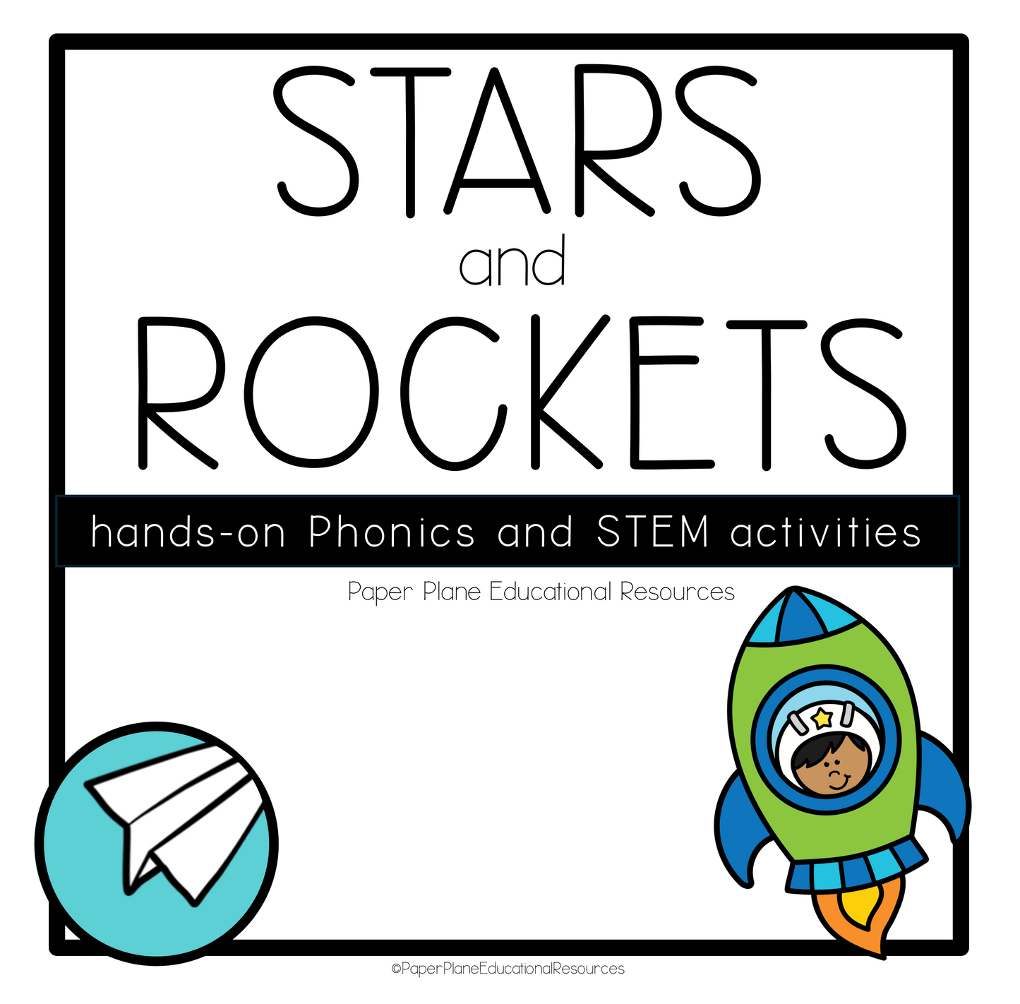 Rockets and Stars STEM and Phonics Printable