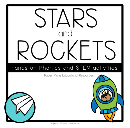 Rockets and Stars STEM and Phonics Printable