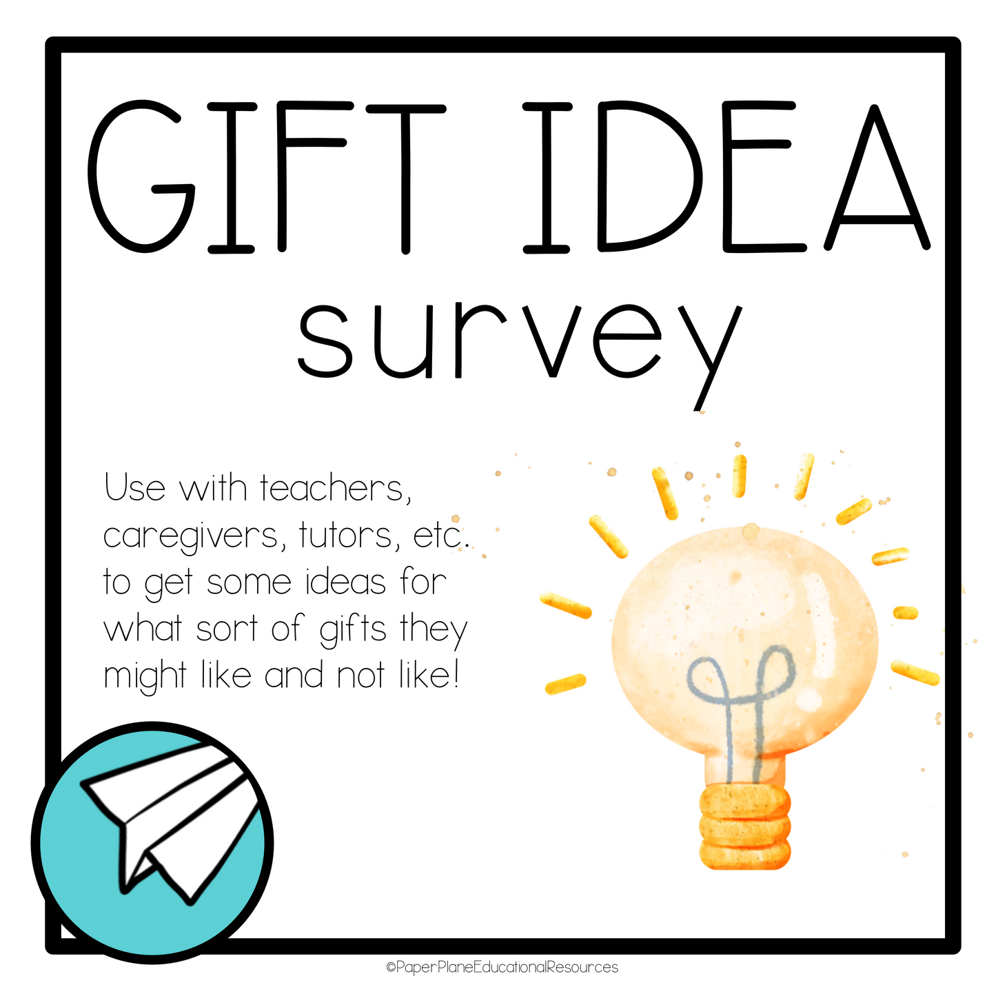 FREEBIE! Gift Idea Survey