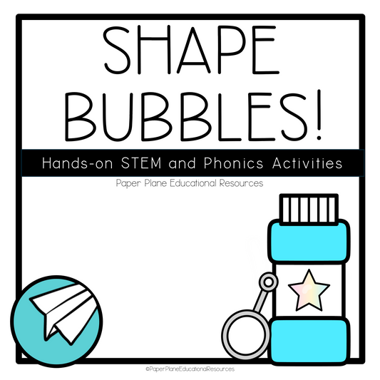 Bubble Shapes printable STEM and Phonics Bundle